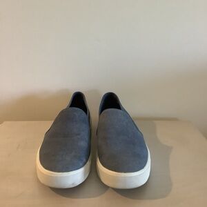 Women’s blue leather slip-on